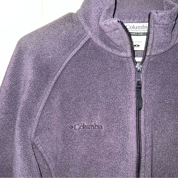 Columbia Small Purple Fleece Zip-Up Sweater - Picture 2 of 9